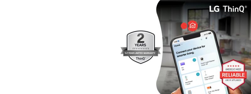 badge reading 2 year warranty next to a phone image